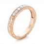 18k Rose Gold 18k Rose Gold Custom Diamond Wedding Band - Three-Quarter View -  103530 - Thumbnail