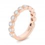 14k Rose Gold Custom Diamond Wedding Band - Three-Quarter View -  102849 - Thumbnail