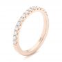 14k Rose Gold Custom Diamond Wedding Band - Three-Quarter View -  102935 - Thumbnail