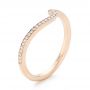 18k Rose Gold 18k Rose Gold Custom Diamond Wedding Band - Three-Quarter View -  103302 - Thumbnail