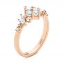 14k Rose Gold Custom Diamond Wedding Band - Three-Quarter View -  103614 - Thumbnail