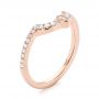 14k Rose Gold Custom Diamond Wedding Band - Three-Quarter View -  104265 - Thumbnail