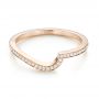 14k Rose Gold Custom Diamond Wedding Band - Flat View -  103302 - Thumbnail