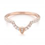14k Rose Gold Custom Diamond Wedding Band - Flat View -  104265 - Thumbnail