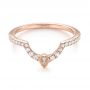 18k Rose Gold 18k Rose Gold Custom Diamond Wedding Band - Flat View -  104265 - Thumbnail