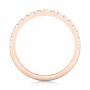 14k Rose Gold Custom Diamond Wedding Band - Front View -  102935 - Thumbnail