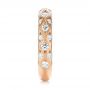 18k Rose Gold 18k Rose Gold Custom Diamond Wedding Band - Side View -  103221 - Thumbnail