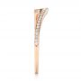 14k Rose Gold Custom Diamond Wedding Band - Side View -  103302 - Thumbnail