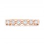 14k Rose Gold Custom Diamond Wedding Band - Top View -  102849 - Thumbnail