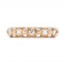 14k Rose Gold Custom Diamond Wedding Band - Top View -  103221 - Thumbnail