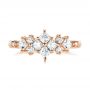 14k Rose Gold Custom Diamond Wedding Band - Top View -  103614 - Thumbnail
