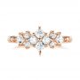 14k Rose Gold Custom Diamond Wedding Band - Top View -  103614 - Thumbnail