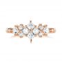 18k Rose Gold 18k Rose Gold Custom Diamond Wedding Band - Top View -  103614 - Thumbnail