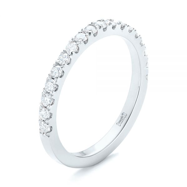 Platinum Platinum Custom Diamond Wedding Band - Three-Quarter View - 102935