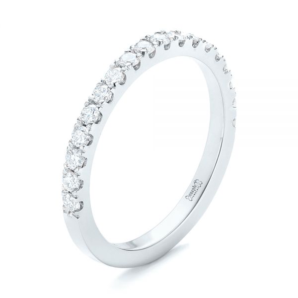  Platinum Platinum Custom Diamond Wedding Band - Three-Quarter View -  102935