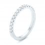 18k White Gold 18k White Gold Custom Diamond Wedding Band - Three-Quarter View -  102935 - Thumbnail