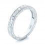 18k White Gold 18k White Gold Custom Diamond Wedding Band - Three-Quarter View -  103530 - Thumbnail