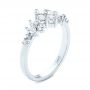 14k White Gold 14k White Gold Custom Diamond Wedding Band - Three-Quarter View -  103614 - Thumbnail
