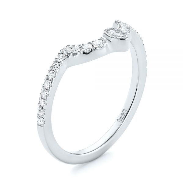  Platinum Platinum Custom Diamond Wedding Band - Three-Quarter View -  104265