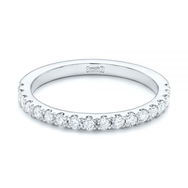 Platinum Platinum Custom Diamond Wedding Band - Flat View - 102935
