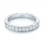 18k White Gold 18k White Gold Custom Diamond Wedding Band - Flat View -  103530 - Thumbnail