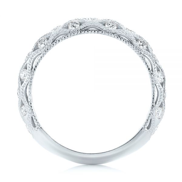  Platinum Platinum Custom Diamond Wedding Band - Front View -  103221