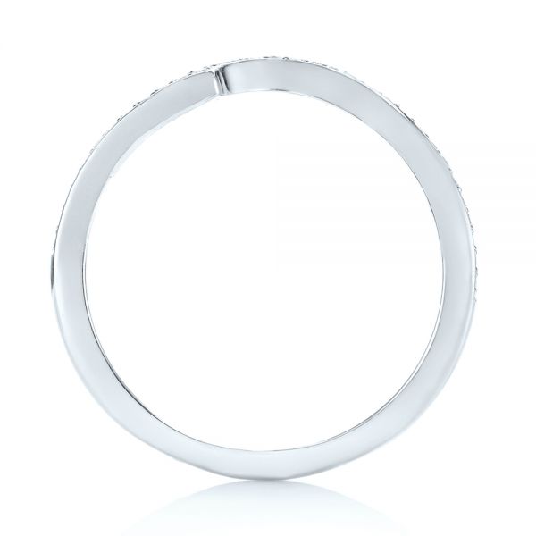 14k White Gold 14k White Gold Custom Diamond Wedding Band - Front View - 103302