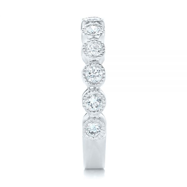  Platinum Platinum Custom Diamond Wedding Band - Side View -  102849