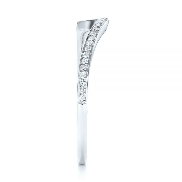 14k White Gold 14k White Gold Custom Diamond Wedding Band - Side View - 103302