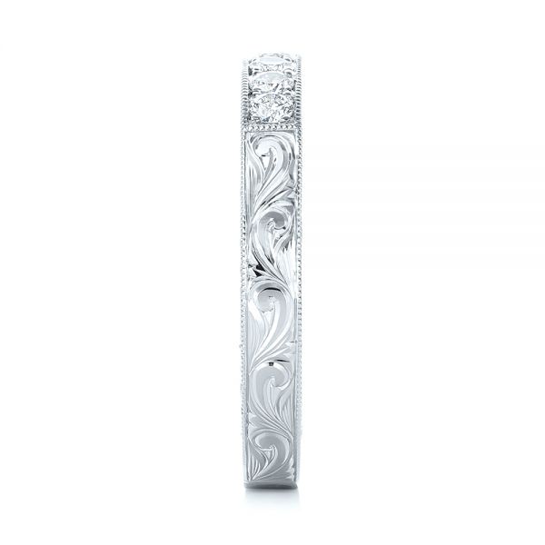 Platinum Platinum Custom Diamond Wedding Band - Side View - 103530