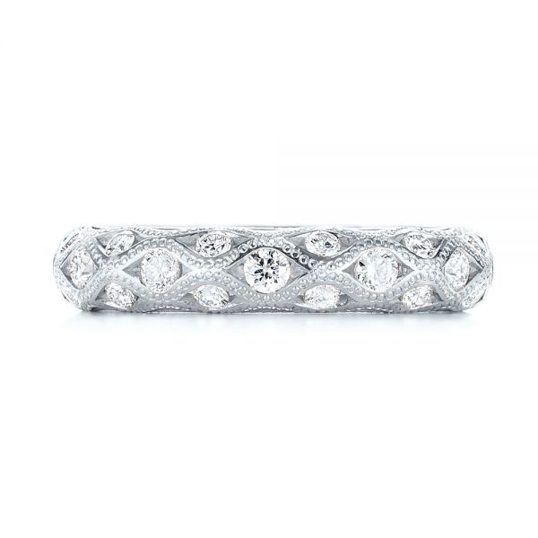  Platinum Platinum Custom Diamond Wedding Band - Top View -  103221