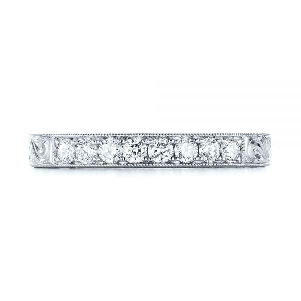  Platinum Platinum Custom Diamond Wedding Band - Top View -  103530