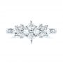 14k White Gold 14k White Gold Custom Diamond Wedding Band - Top View -  103614 - Thumbnail