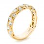 18k Yellow Gold 18k Yellow Gold Custom Diamond Wedding Band - Three-Quarter View -  103221 - Thumbnail