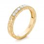 14k Yellow Gold 14k Yellow Gold Custom Diamond Wedding Band - Three-Quarter View -  103530 - Thumbnail