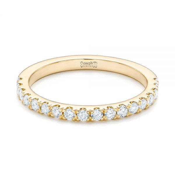 14k Yellow Gold 14k Yellow Gold Custom Diamond Wedding Band - Flat View -  102935