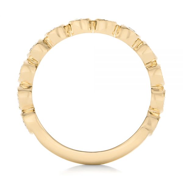 14k Yellow Gold 14k Yellow Gold Custom Diamond Wedding Band - Front View - 102849