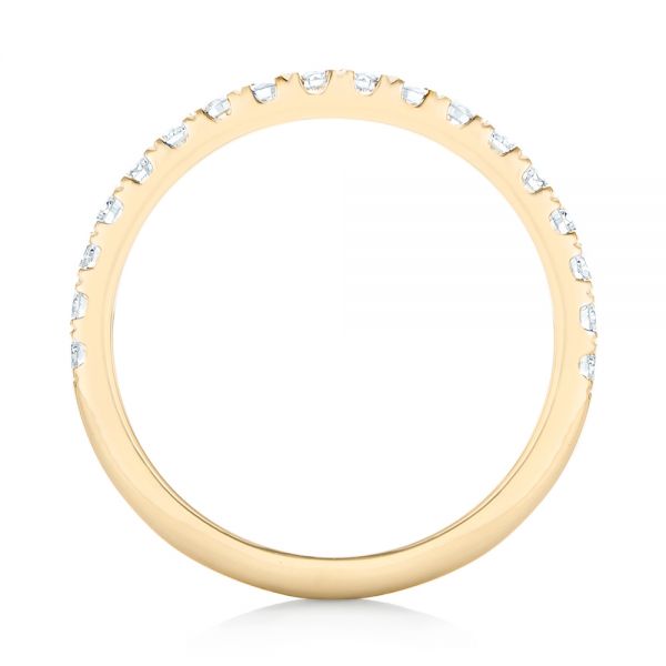 14k Yellow Gold 14k Yellow Gold Custom Diamond Wedding Band - Front View -  102935