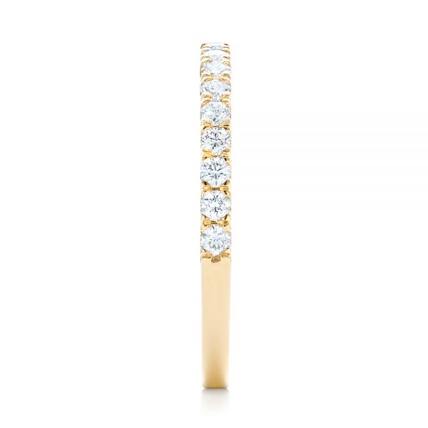 14k Yellow Gold 14k Yellow Gold Custom Diamond Wedding Band - Side View -  102935