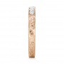 14k Rose Gold Custom Diamond Wedding Band - Side View -  103530 - Thumbnail