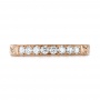 14k Rose Gold Custom Diamond Wedding Band - Top View -  103530 - Thumbnail