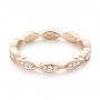 14k Rose Gold Custom Eternity Diamond Wedding Band - Flat View -  103459 - Thumbnail
