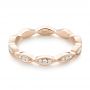 14k Rose Gold Custom Eternity Diamond Wedding Band - Flat View -  103459 - Thumbnail