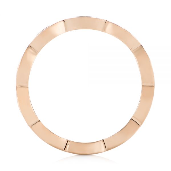 14k Rose Gold Custom Eternity Diamond Wedding Band - Front View - 103459
