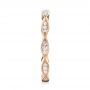 14k Rose Gold Custom Eternity Diamond Wedding Band - Side View -  103459 - Thumbnail