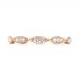 14k Rose Gold Custom Eternity Diamond Wedding Band - Top View -  103459 - Thumbnail
