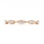 14k Rose Gold Custom Eternity Diamond Wedding Band - Top View -  103459 - Thumbnail