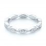 14k White Gold 14k White Gold Custom Eternity Diamond Wedding Band - Flat View -  103459 - Thumbnail