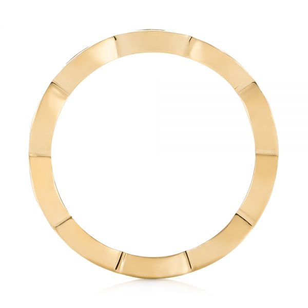 18k Yellow Gold 18k Yellow Gold Custom Eternity Diamond Wedding Band - Front View - 103459