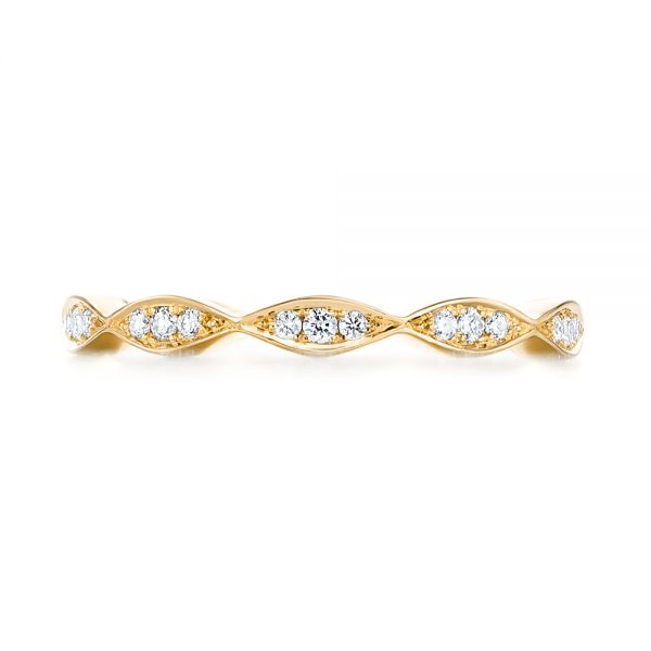 14k Yellow Gold 14k Yellow Gold Custom Eternity Diamond Wedding Band - Top View -  103459